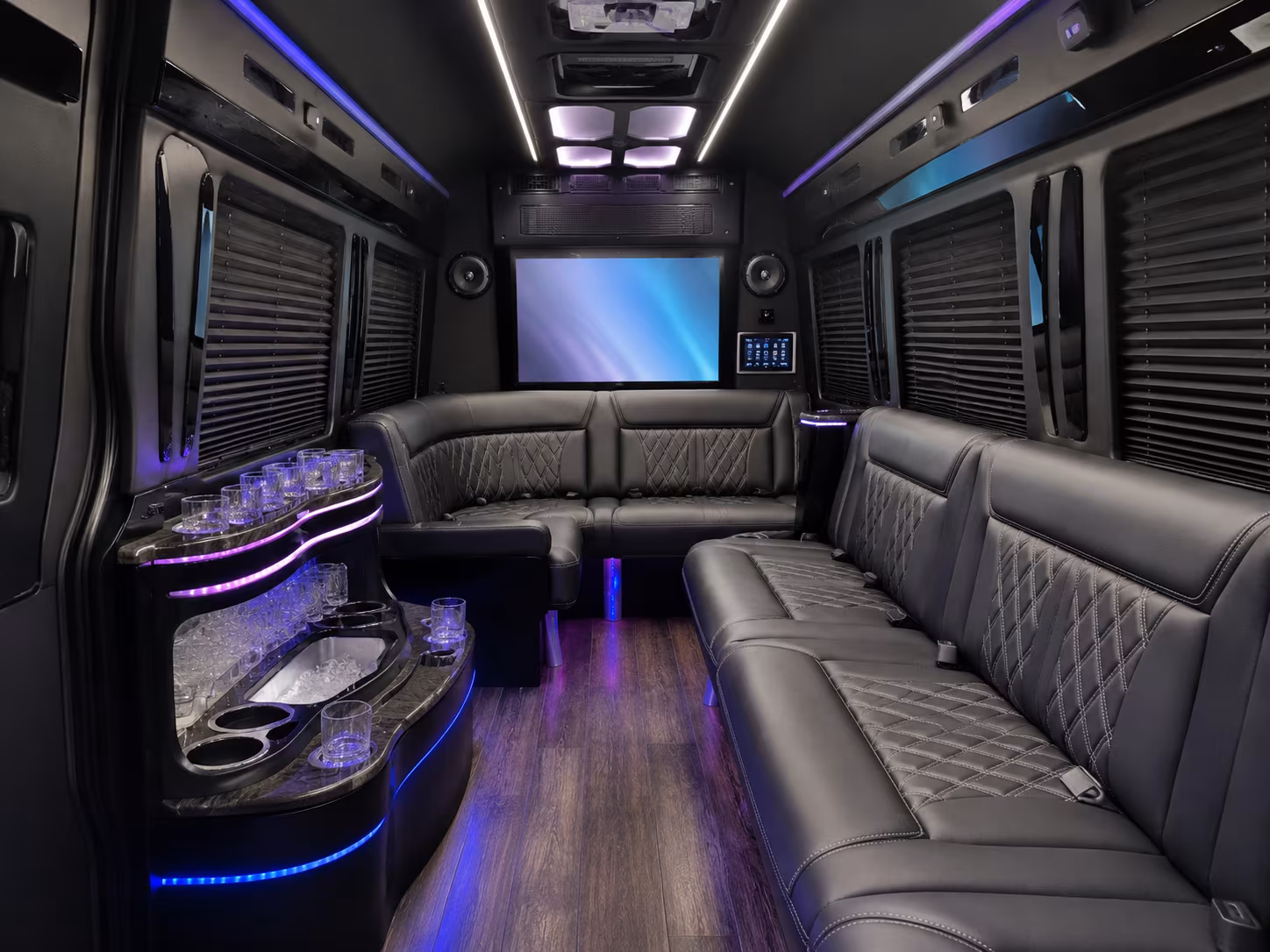 corporate event bus rentals for the toyota music factory and las colinas venues