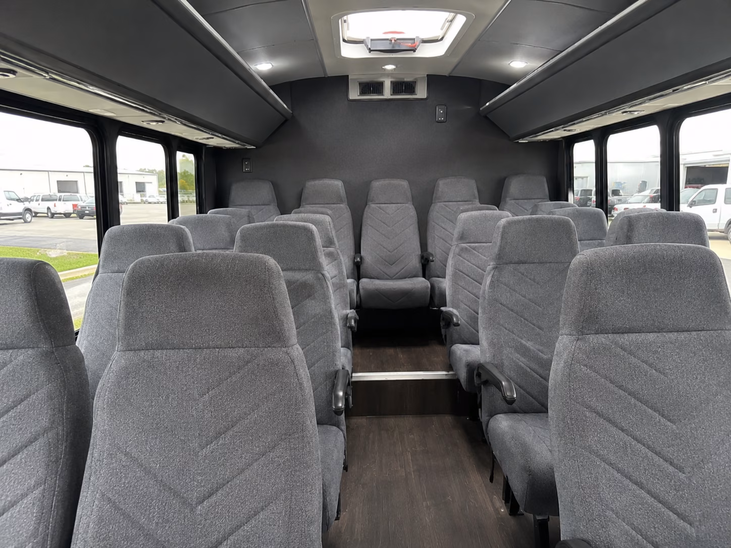 irving 18 passenger minibus interior
