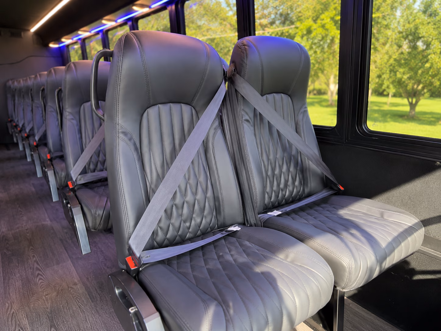 irving 20 passenger minibus interior