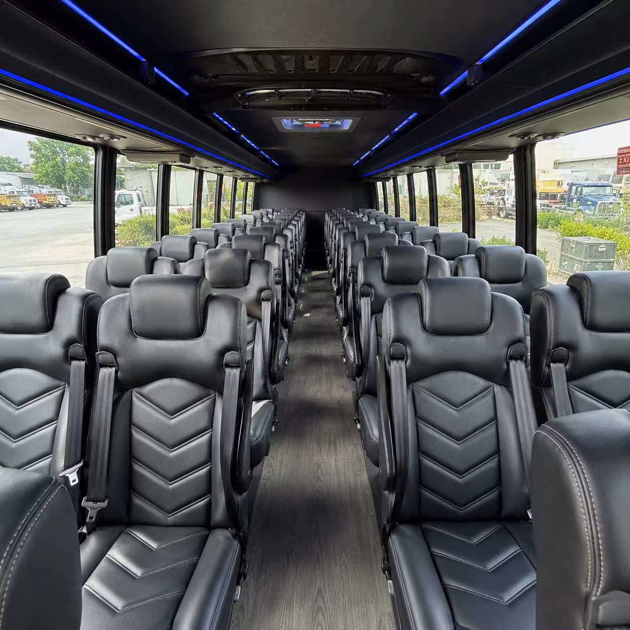 irving 25 passenger minibus inside