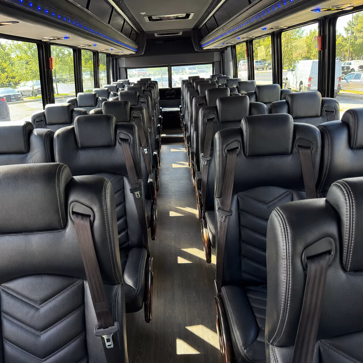 irving 28 passenger minibus inside