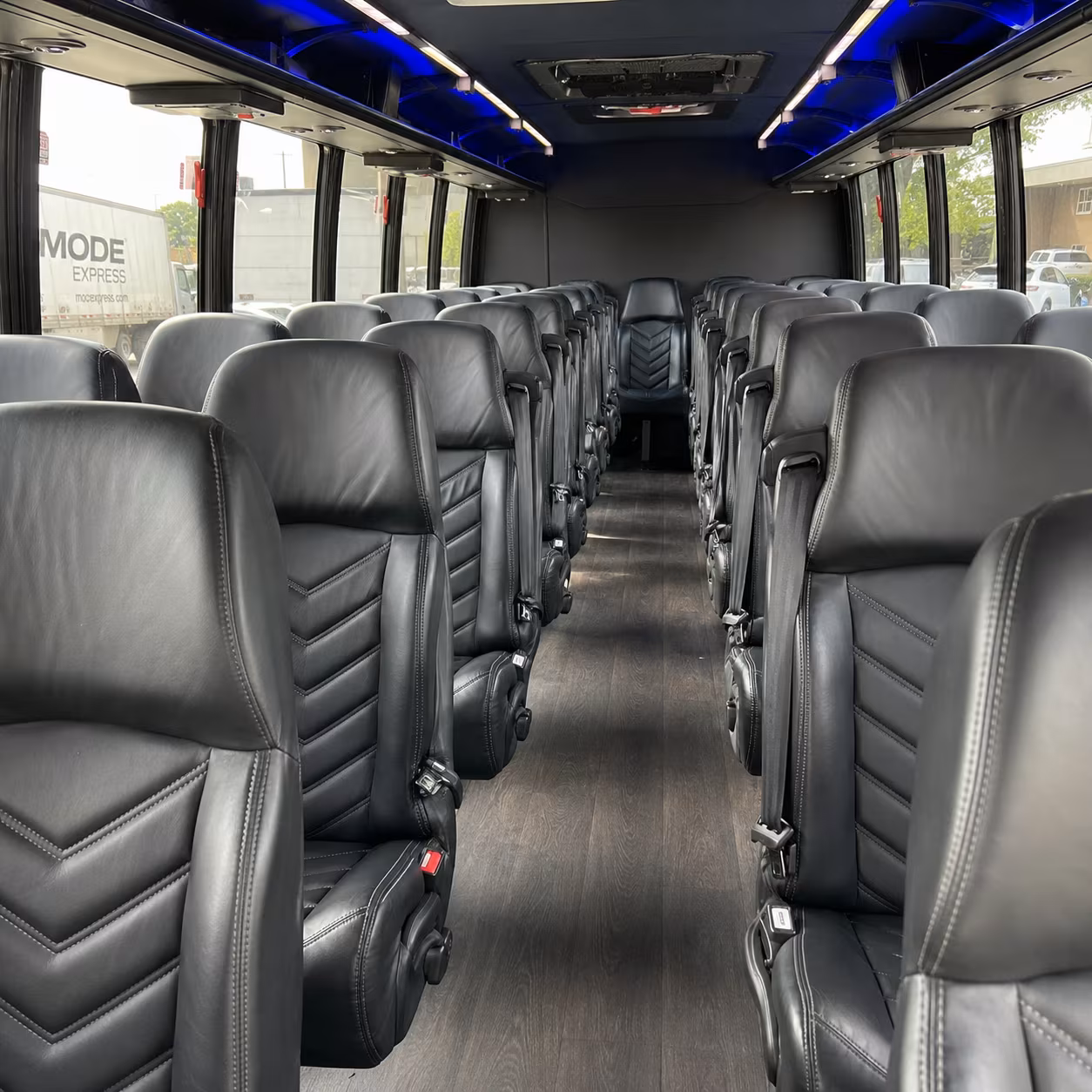 irving 35 passenger minibus inside