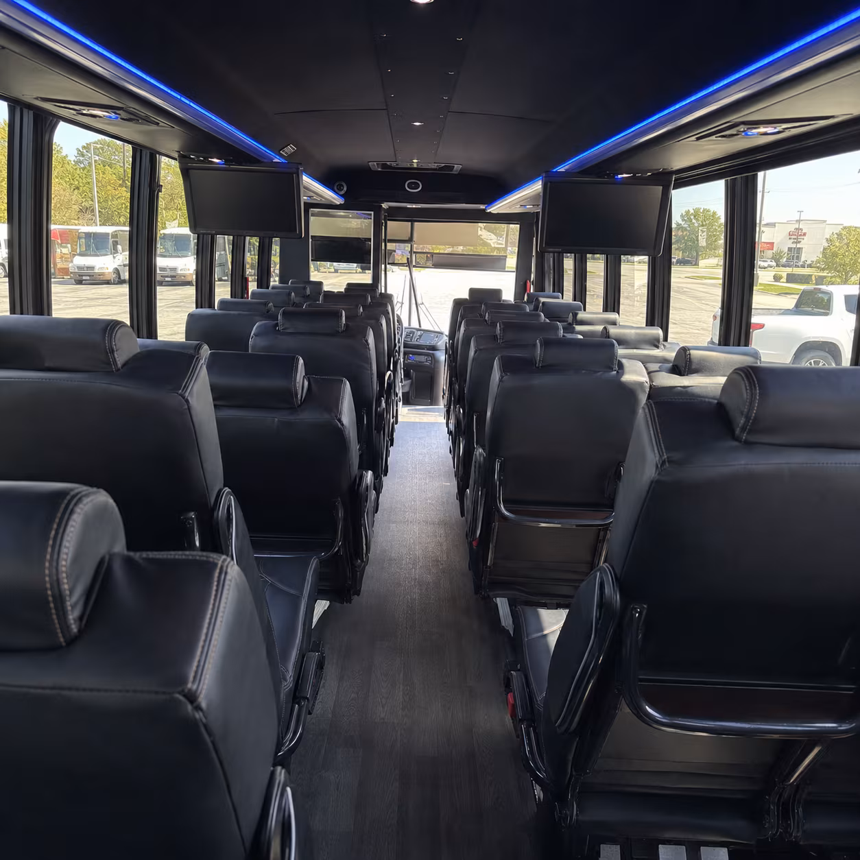 irving corporate event transportation onboard seating